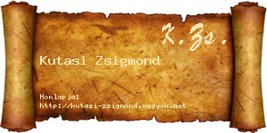Kutasi Zsigmond névjegykártya